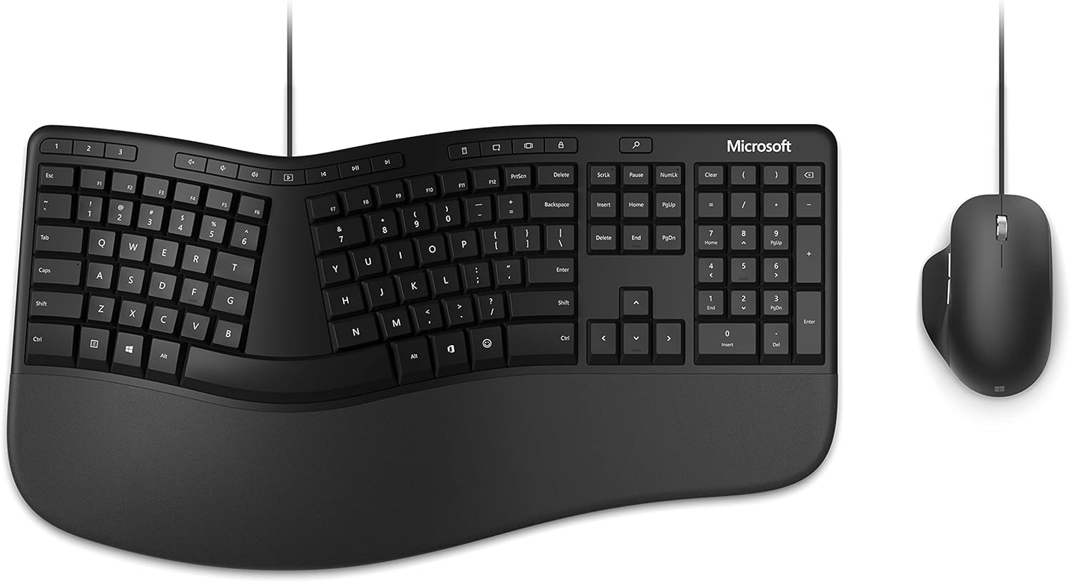 Microsoft Ergonomic Desktop Kabelgebunden Set mit Maus und Tastatur (QWERTZ-Layout) RJY-00006