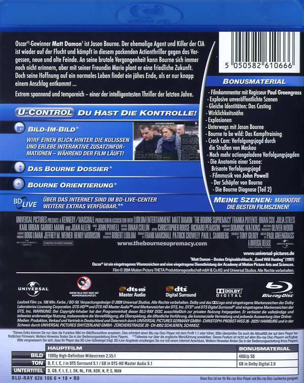 Die Bourne Verschwörung (Blu-ray)